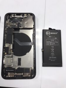 iPhone12のバッテリー交換