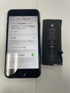 iPhoneSE2のバッテリー交換修理