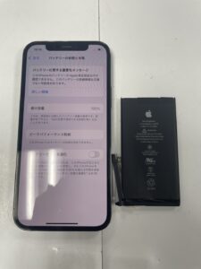 iPhone12Proのバッテリー交換後