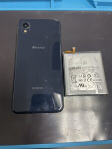 GalaxyA22バッテリー交換後
